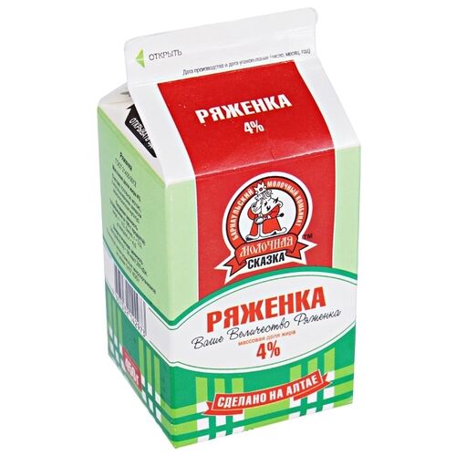 Ряженка Молочная сказка 4%