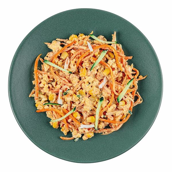 Салат Шеф Перекрёсток с крабовыми палочками и корейской морковью 160 г