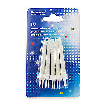 Свечи для торта Riethmueller Glow in the dark светящиеся в темноте, 10 шт.