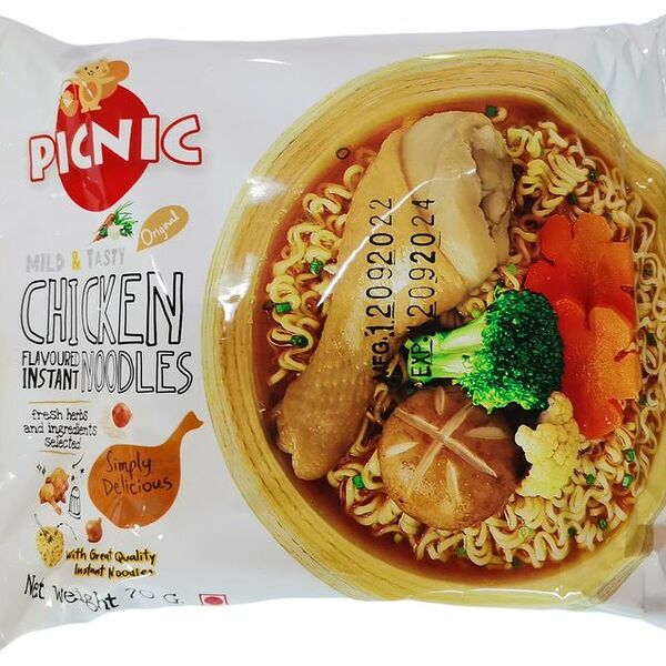 Лапша Picnic со вкусом Курицы сушеная быстрого приготовления 70г