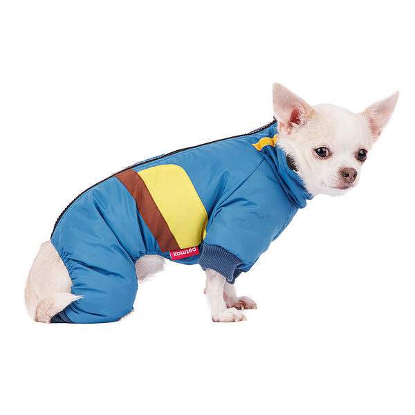 Комбинезон на молнии для собак S голубой (унисекс)