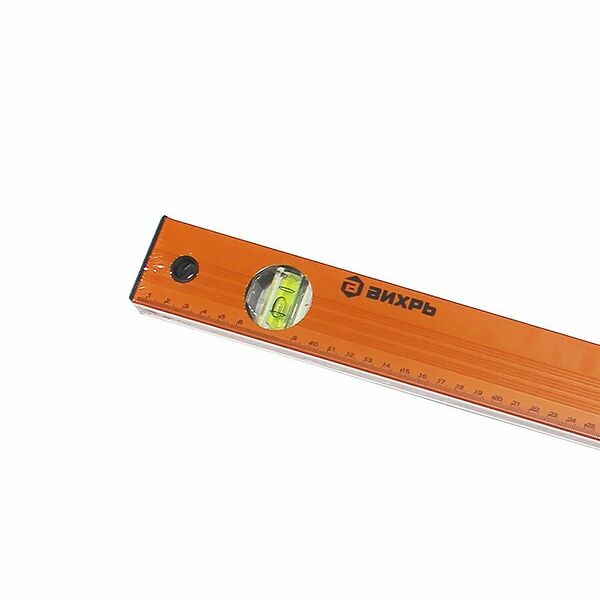Уровень ВИХРЬ, коробчатый, фрезерованная грань, 120см, оранжевый