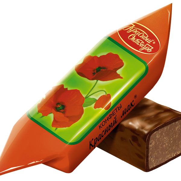 Конфеты Красный Октябрь красный мак, весовые