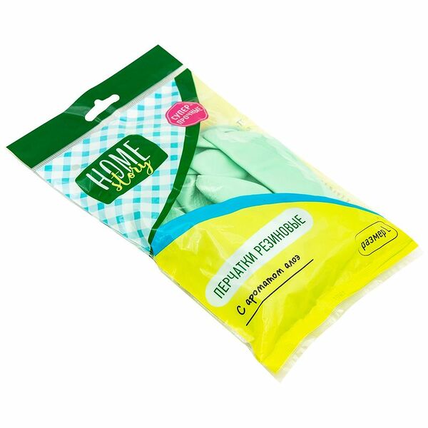 Перчатки хозяйственно-бытовые резиновые L Home Story