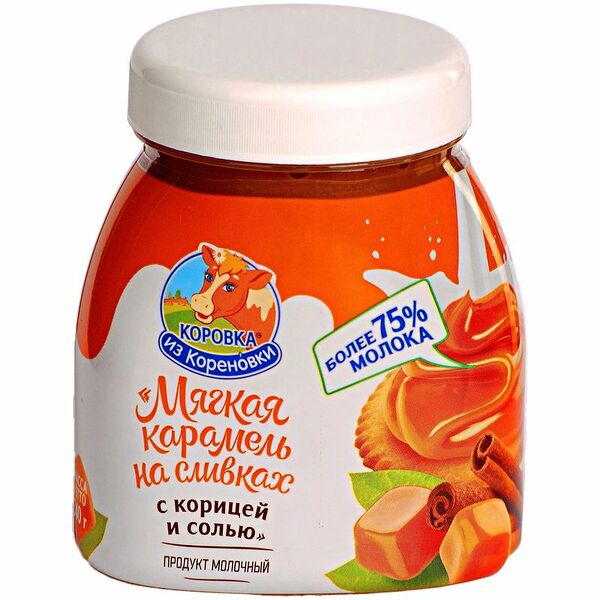 Карамель мягкая Коровка из Кореновки на сливках с корицей и солью 19%, 340г