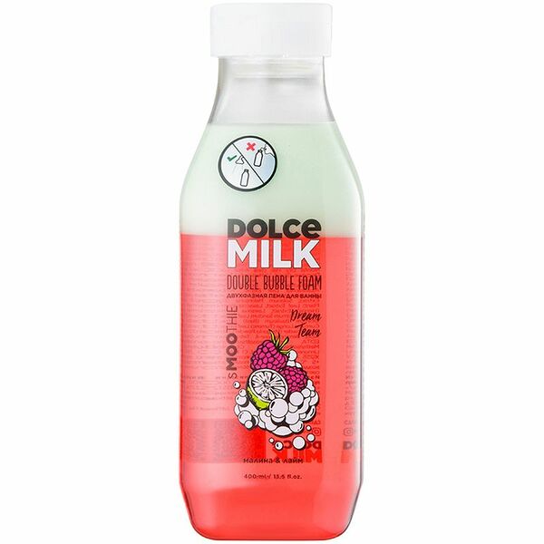 Пена Dolce Milk Дрим Тим для ванны двухфазная малина и лайм, 400мл