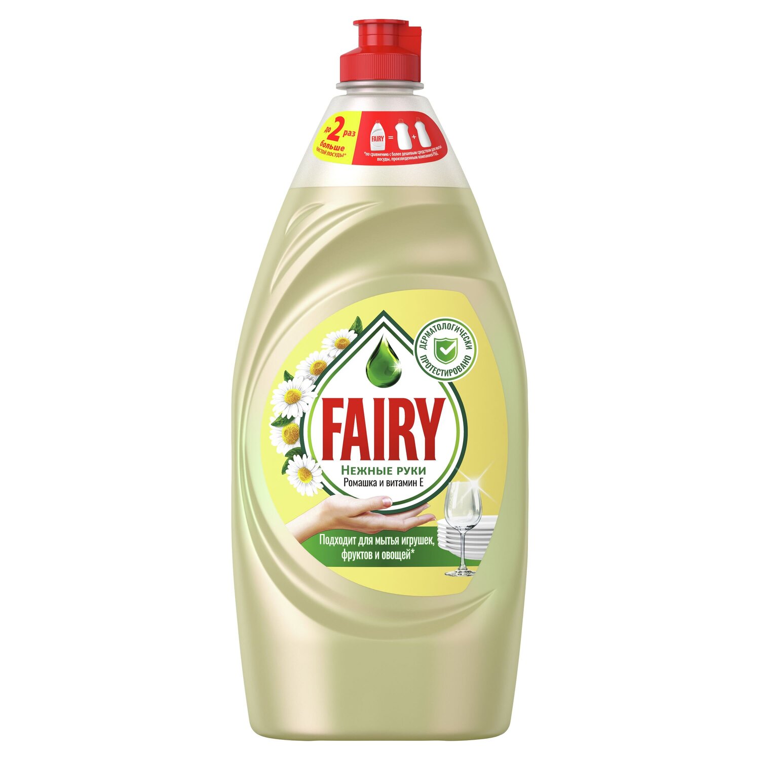 

Средство для мытья посуды Fairy Нежные руки ромашка и витамин Е 900 мл