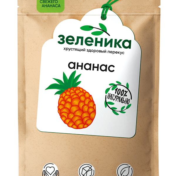 Фруктовые снеки Зеленика Здоровый перекус из ананаса