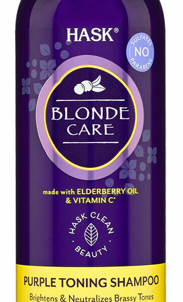 Hask Оттеночный шампунь фиолетовый для светлых волос, 355 мл