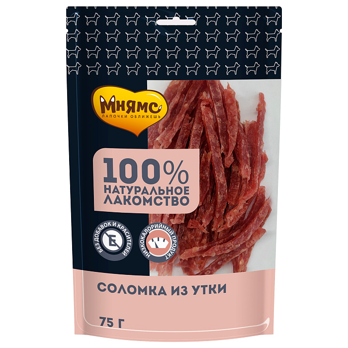 

Лакомство для собак Мнямс нарезка из утки 75 г