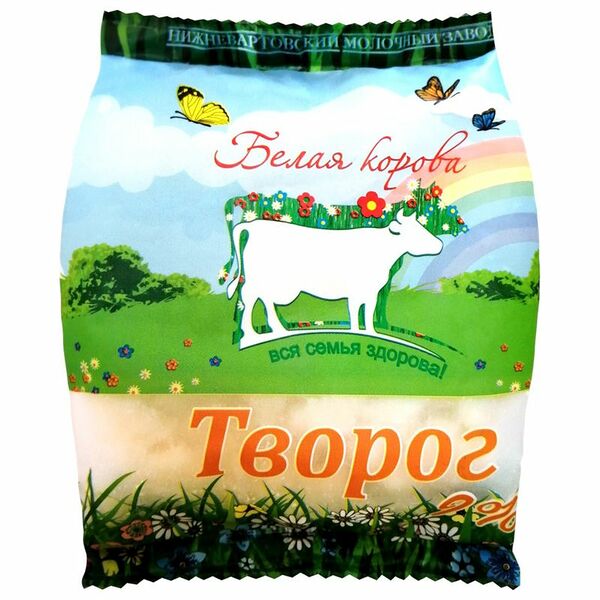 Творог Белая корова, 2%, БЗМЖ