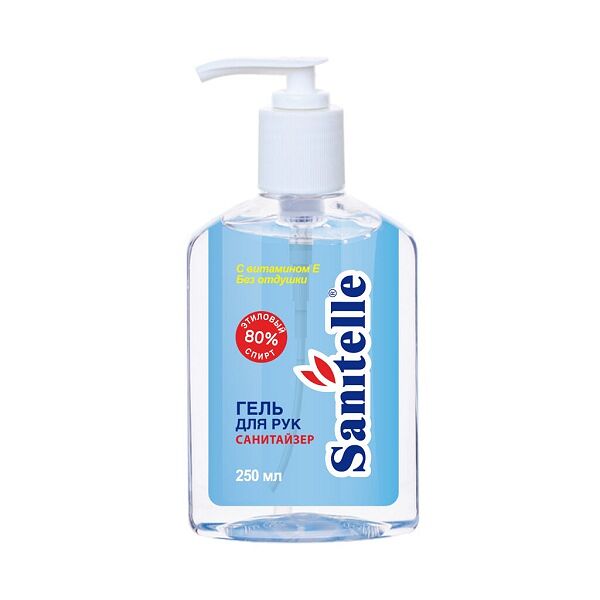 Гель для рук антисептический Sanitelle без отдушки с витамином E 250 мл