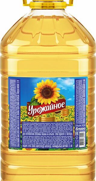 Масло Урожайное подсолнечное рафинированное 4.8л