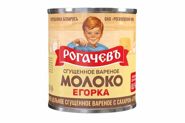 Молоко сгущённое варёное Рогачевъ Егорка с сахаром 8,5%