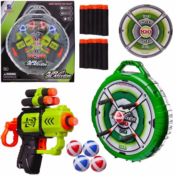 Набор игровой Junfa c 2 бластерами с 12 мягкими пулями 4 мячами в коробке-мишени