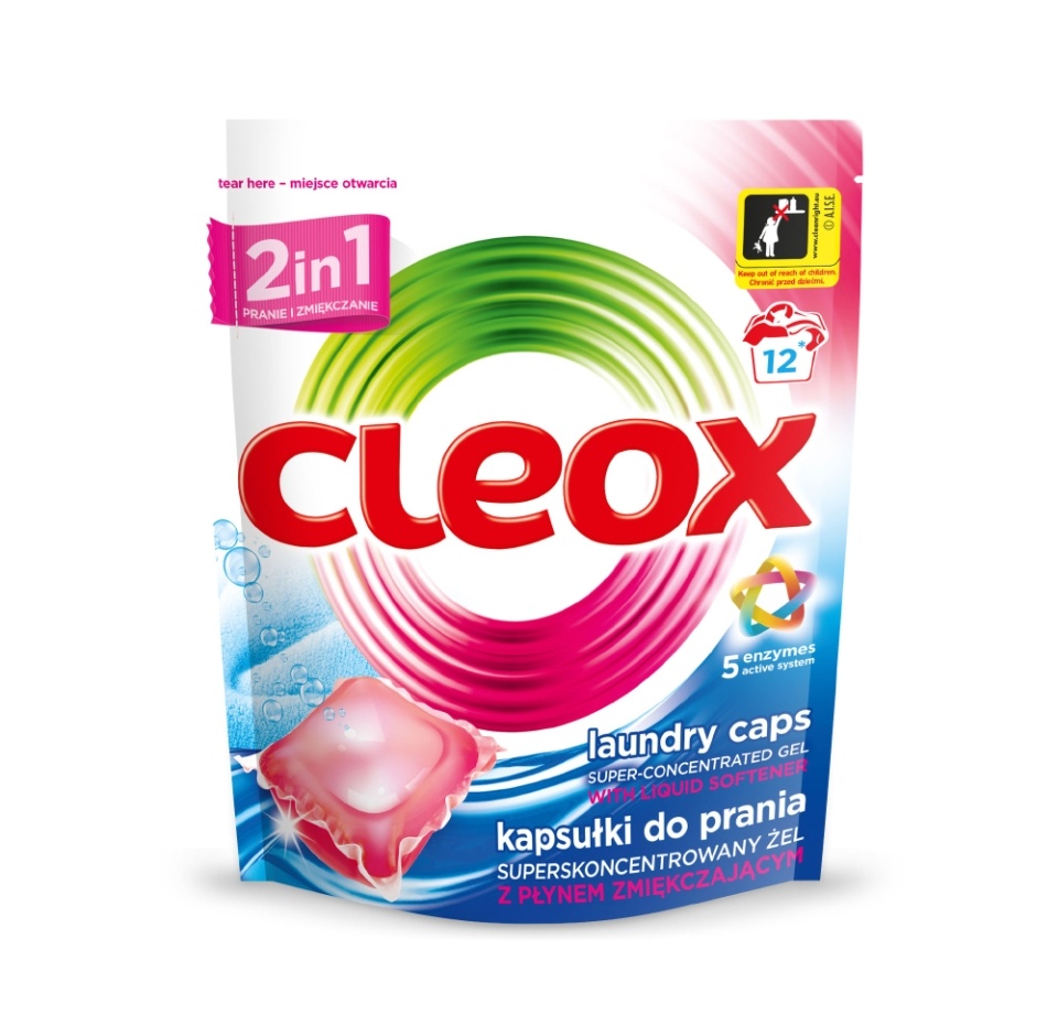 

Капсулы гелевые для стиральной машины 2 в 1, Cleox, 12 шт., Польша