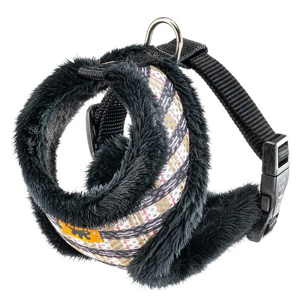 Шлейка с мехом для собак мелких пород Nikita Fur XS, цветная