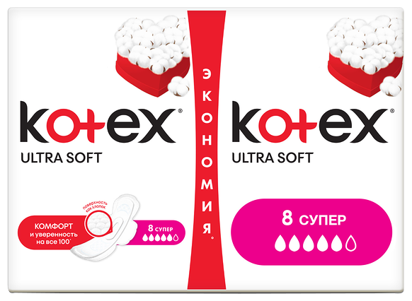 Прокладки Kotex Ultra Super Soft 16 шт.