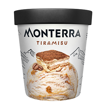 

Пломбир Monterra Tiramisu с сыром маскарпоне и кусочками печенья 277 г