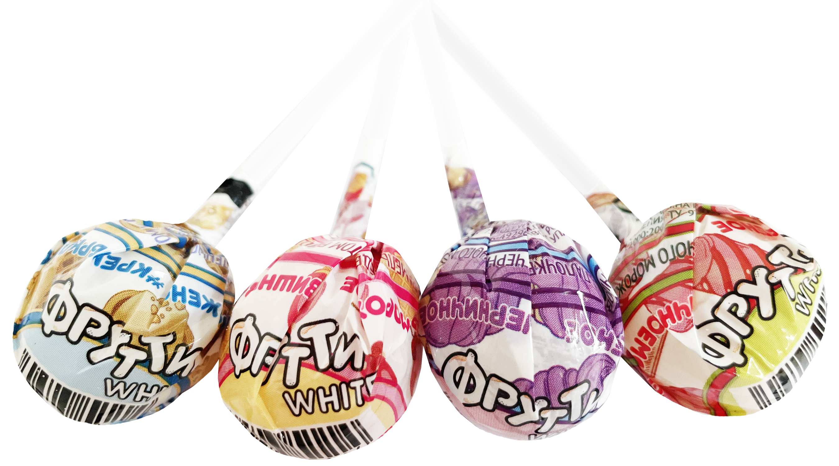 

Карамель леденцовая Фрутти White с ароматом крем-брюле, вишня, клубника, черничное мороженое 1 шт. 12 г