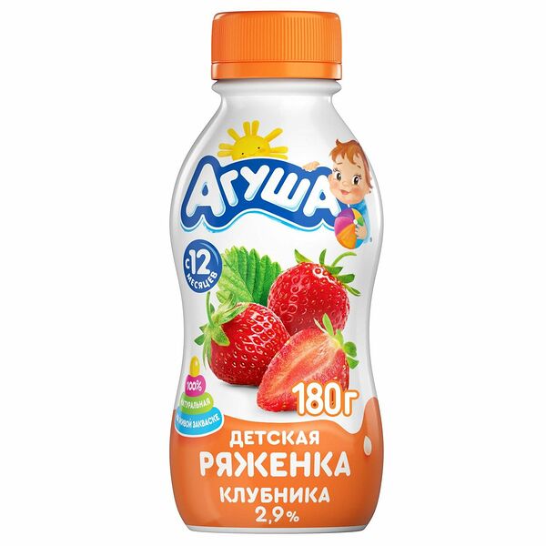 Ряженка Агуша Клубника с 12 месяцев 2,9%