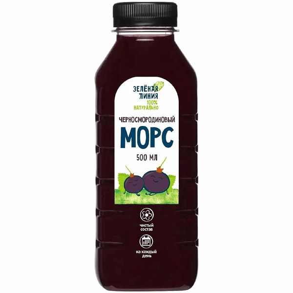 Морс черносмородиновый Зелёная Линия, 500мл