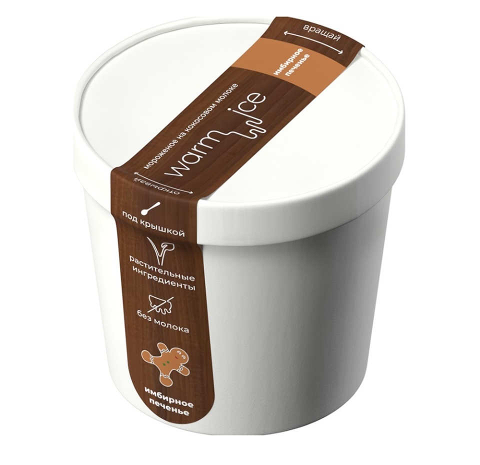 

Мороженое на кокосовом молоке Warm Ice Имбирное печенье 80 г