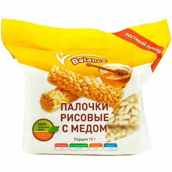 Палочки рисовые Lope-Lope с мёдом, 70 г