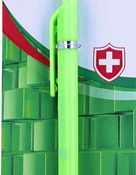 Ручка шариковая Colorio цвет пасты: синий цвет корпуса: салатовый, 7×21 см