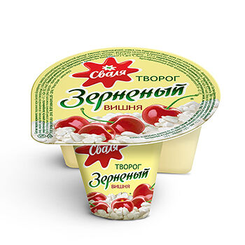 Творог зерненый Сваля вишня 5%