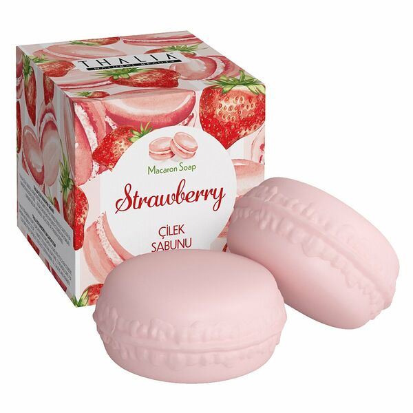 THALIA NATURAL BEAUTY Macaron Soap Strawberry Мыло с ароматом клубники, 100 г
