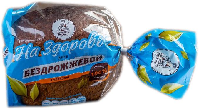 

Хлеб бездрожжевой Каравай Кубани На Здоровье в нарезке