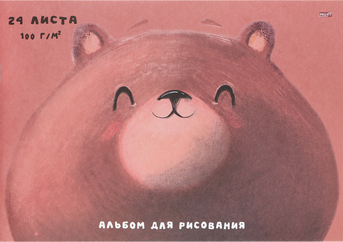 Альбом для рисования Profit Милый зверек, А4, 24 листа, на скрепке, в ассортименте