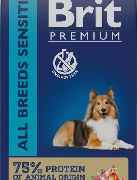 Сухой корм для собак Brit Premium Dog Sensitive с ягненком и индейкой с чувствительным пищеварением, 15кг