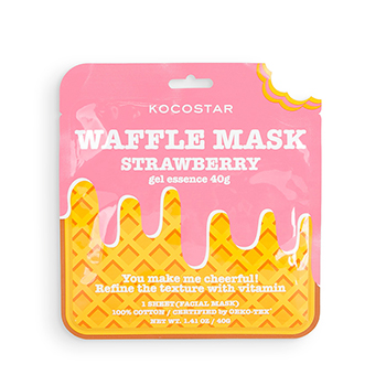 

Маска для лица Kocostar Waffle Mask тонизирующая клубничный фреш