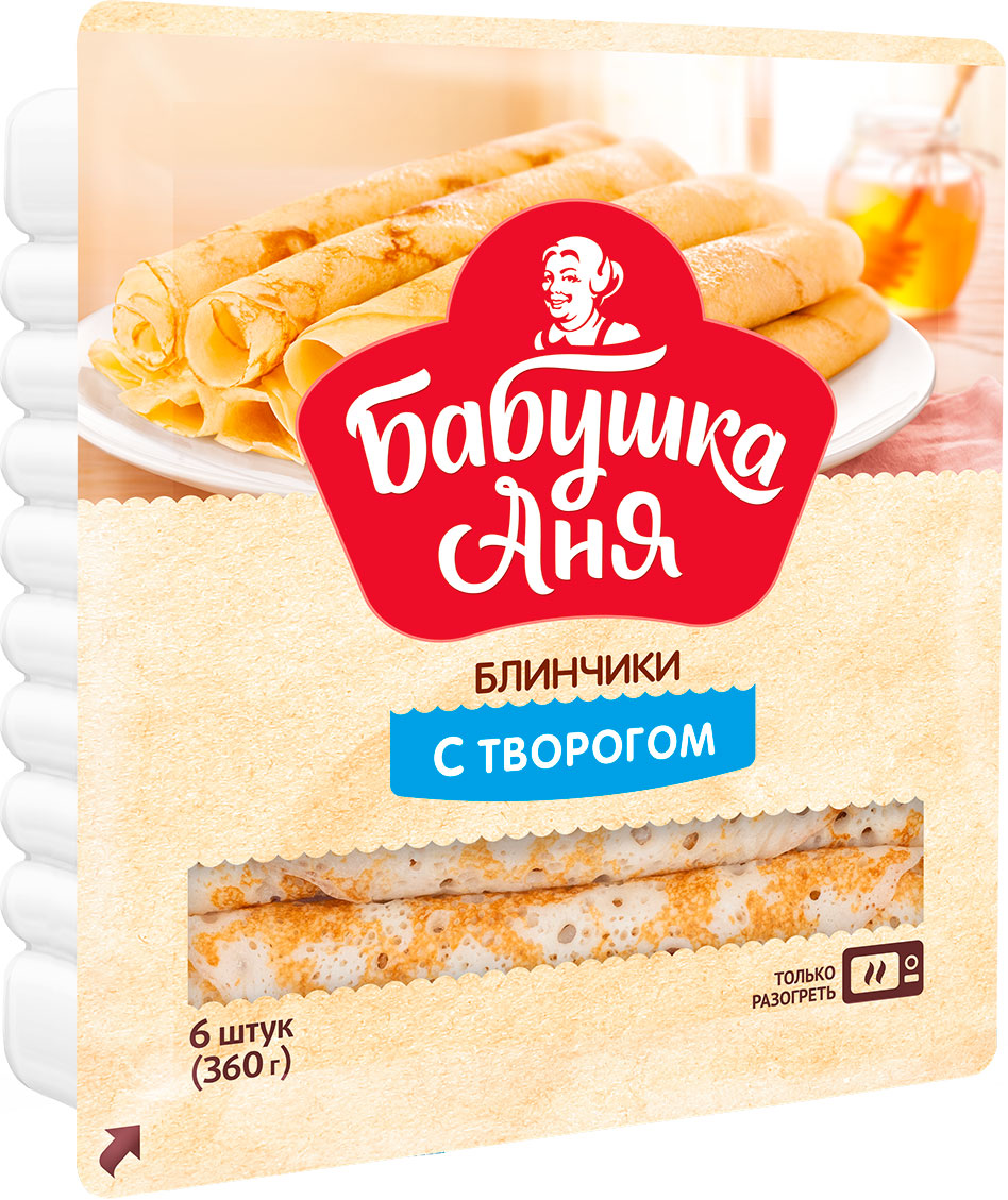 

Блинчики Бабушка Аня с творогом 360 г