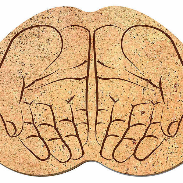 Коврик пробковый Ладони ТМ Банные штучки