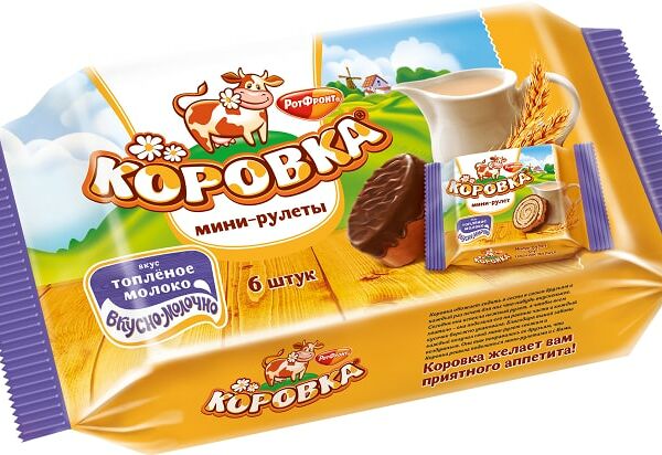 Мини-рулеты Коровка Топленое молоко 6шт*35г