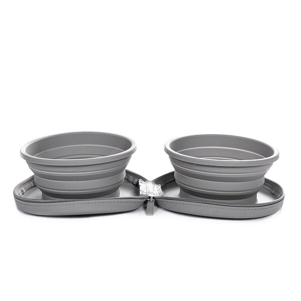 Миски складные 2 шт. в кейсе силикон