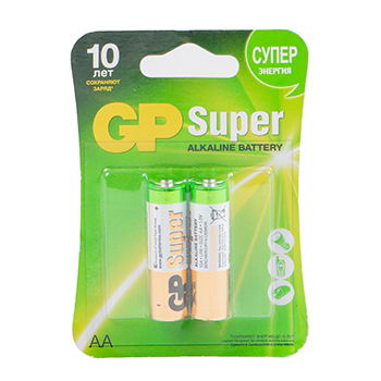 

Батарейки GP Super Alkaline 15А АА алкалиновые 2 шт Китай