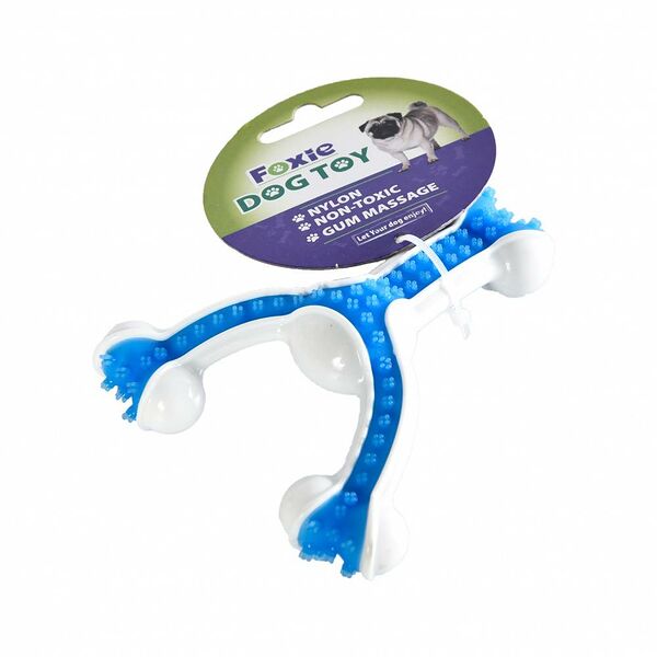 Игрушка для собак FOXIE Косточка двойная массажная размер S 12х10х3.5 см