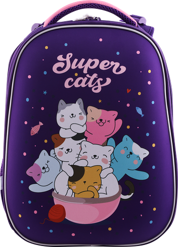 Ранец ученический ЛЕНТА KIDS/КРОК&ДИЛЛИ Super cats, Арт. AB-MGLT01