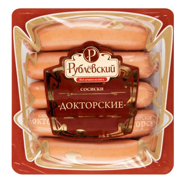 

Сосиски Рублевский Докторские вареные категории Б 430 г