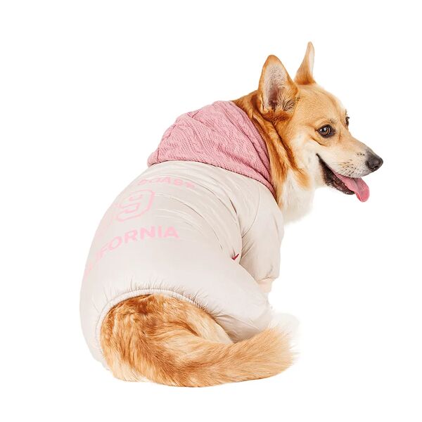 Комбинезон с капюшоном для собак 4XL бежевый (девочка)