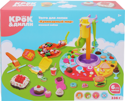 

Тесто для лепки КРОК&ДИЛЛИ Кулинарный мир, с аксессуарами, 30 предметов
