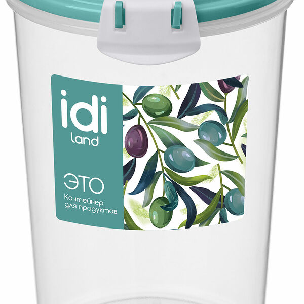 Контейнер для продуктов Профит Хаус круглый с защелками, 1 шт