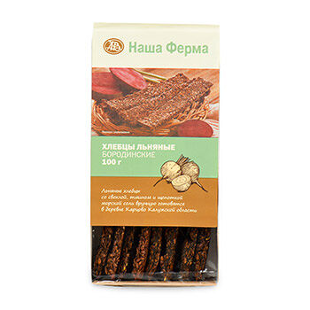 Хлебцы льняные бородинские «Наша Ферма»,  Калужская область 
