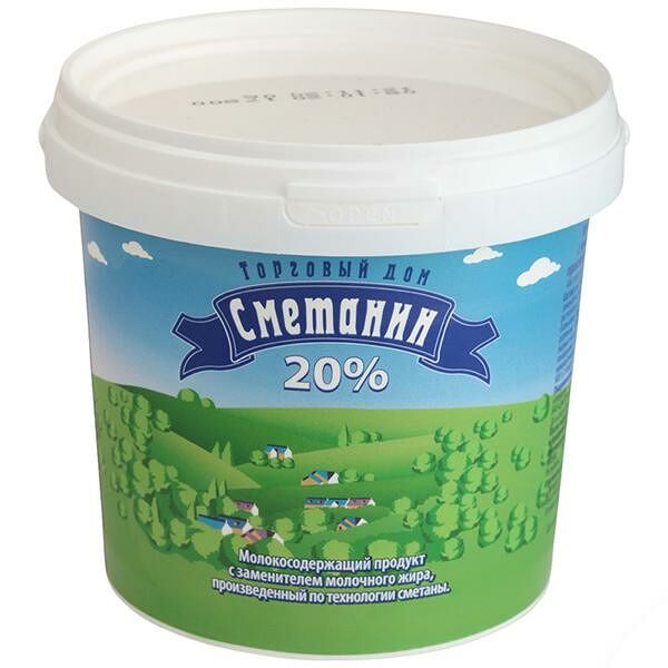 Молокосодержащий продукт ТД Сметанин с заменителем молочного жира, произведенный по технологии сметаны 20%