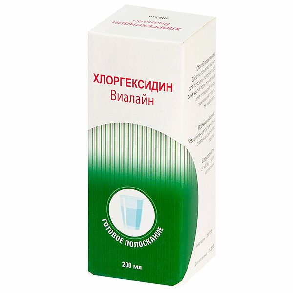 Готовое полоскание Виалайн Хлоргексидин 200 мл