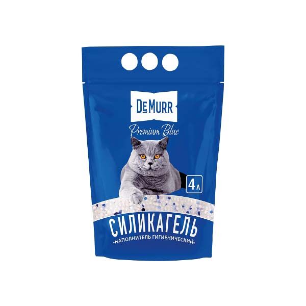 Наполнитель для туалета De Murr Blue 4л Силикагелевый пакет